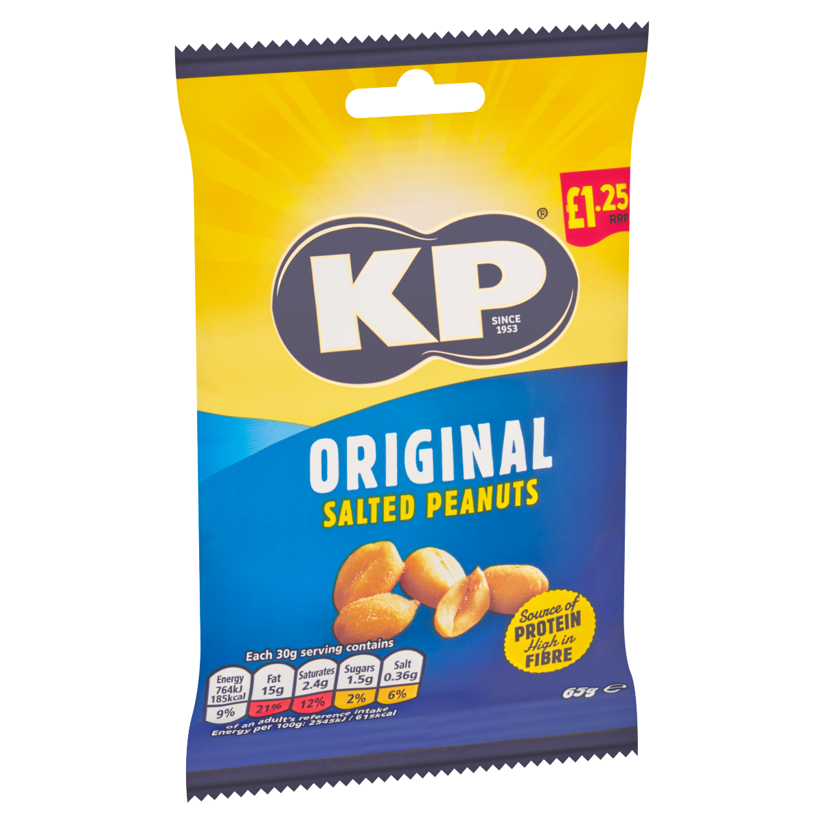 KP Original Salted Peanuts 65g