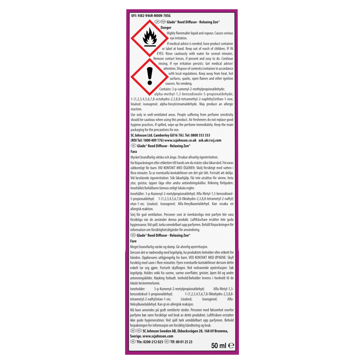 Glade Relaxing Zen Reed Diffuser 50ml