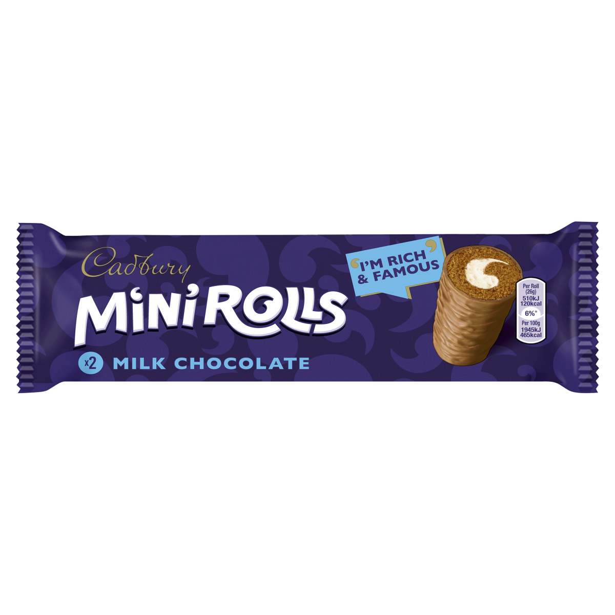 Cadbury Mini Rolls 2 Milk Chocolate