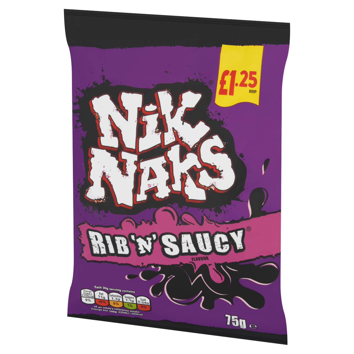 Nik Naks Rib ‘N’ Saucy Flavour 75g