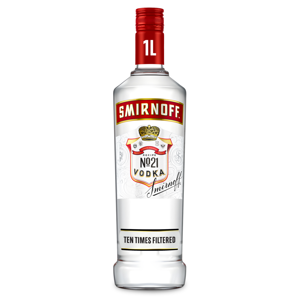 Smirnoff No. 21 Vodka Red Label 37.5% vol 1L