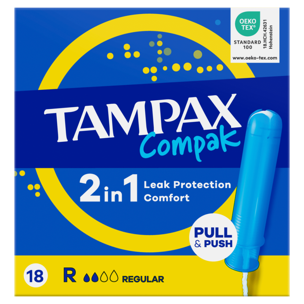 Tampax Compak Regular Tampons With Applicator x18
