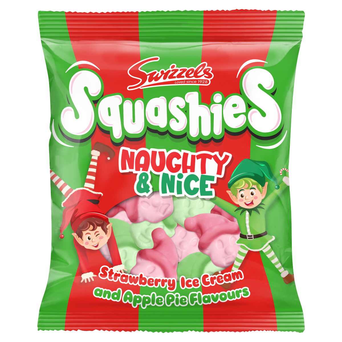 Swizzels Limited Edition Strawberry Ice Cream and Apple Pie Flavours Squashies 120g