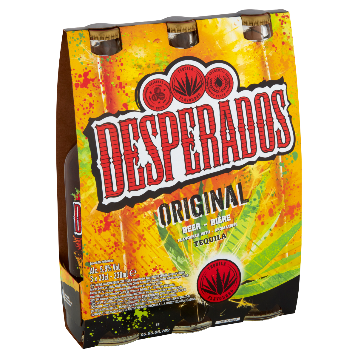Desperados Tequila Lager Beer 3 x 330ml Bottles