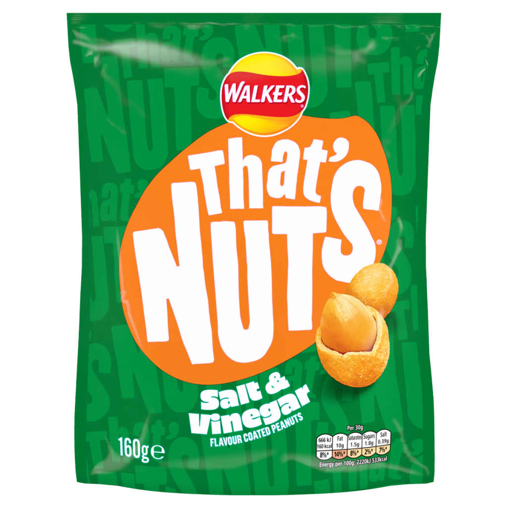 That’s Nuts Walkers Salt & Vinegar Sharing Coated Peanuts 160g
