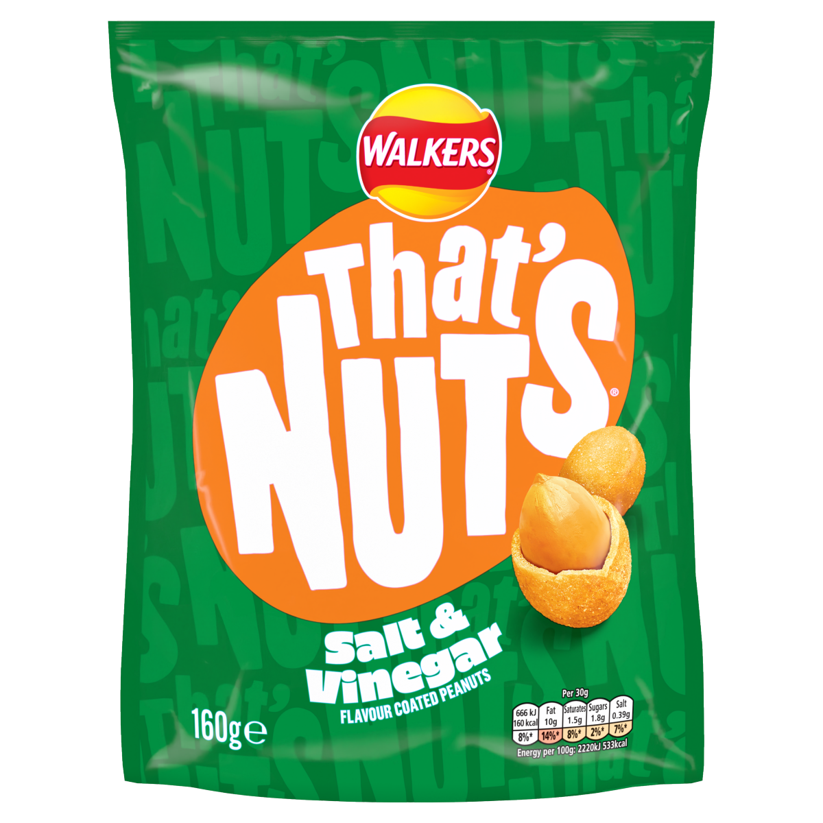 That’s Nuts Walkers Salt & Vinegar Sharing Coated Peanuts 160g