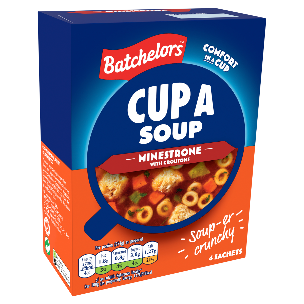 Batchelors Cup a Soup 4 Minestrone with Croutons Sachets 94g