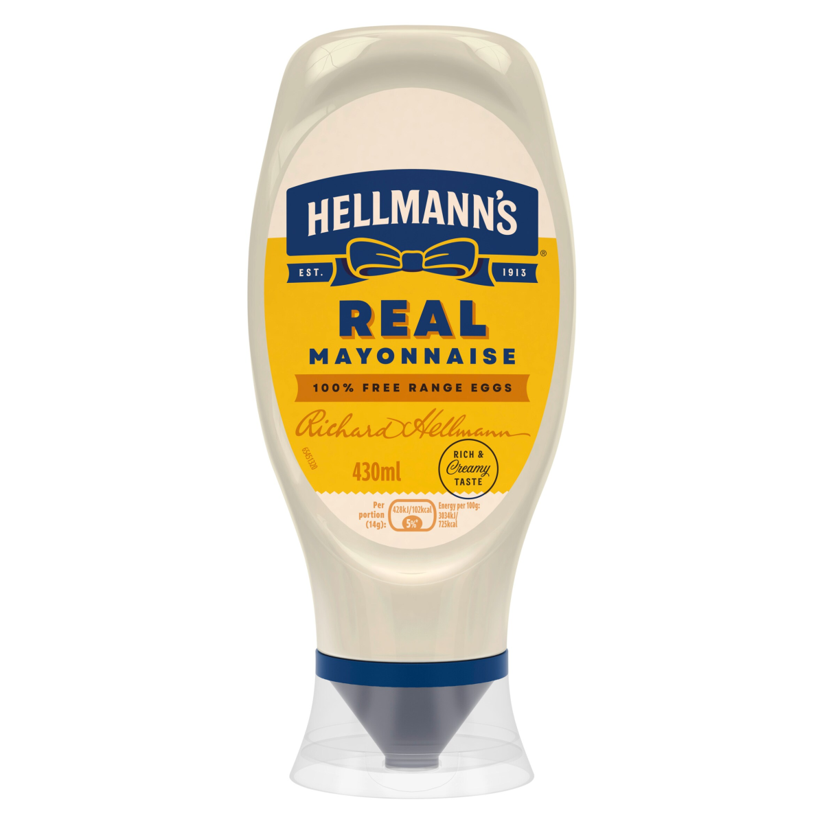 Hellmann’s Real Mayonnaise Squeeze Bottle 430 ml