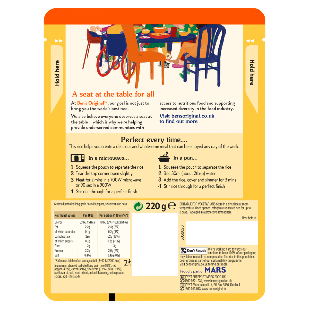 Ben’s Original Golden Vegetable Microwave Rice 220g