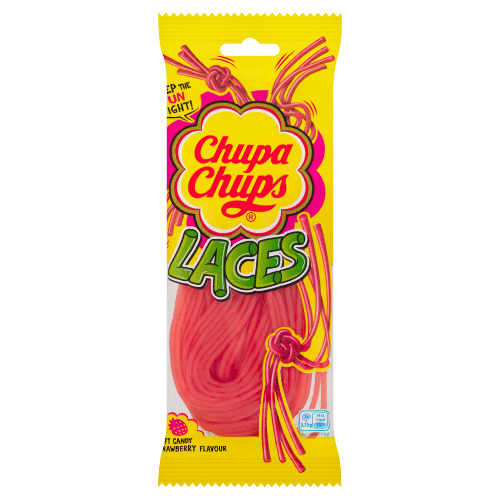 Chupa Chups Laces Soft Candy Strawberry Flavour 90g