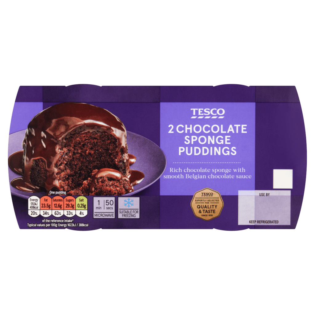 Tesco Chocolate Sponge Puddings 2 x 105g (210g)