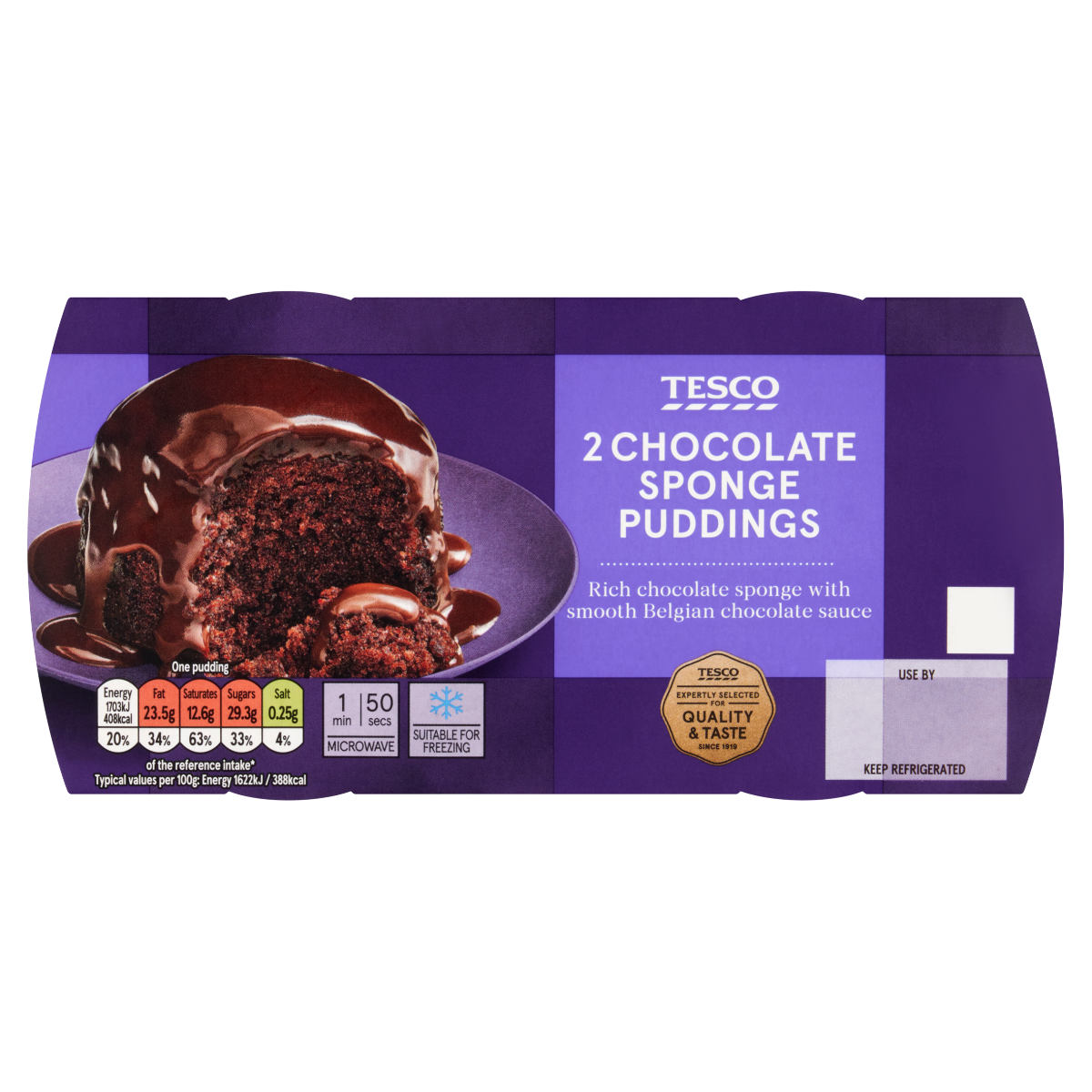 Tesco Chocolate Sponge Puddings 2 x 105g (210g)