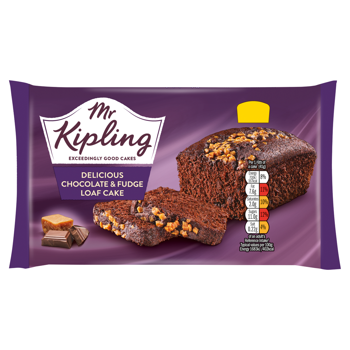 Mr Kipling Delicious Chocolate & Fudge Loaf Cake 220g