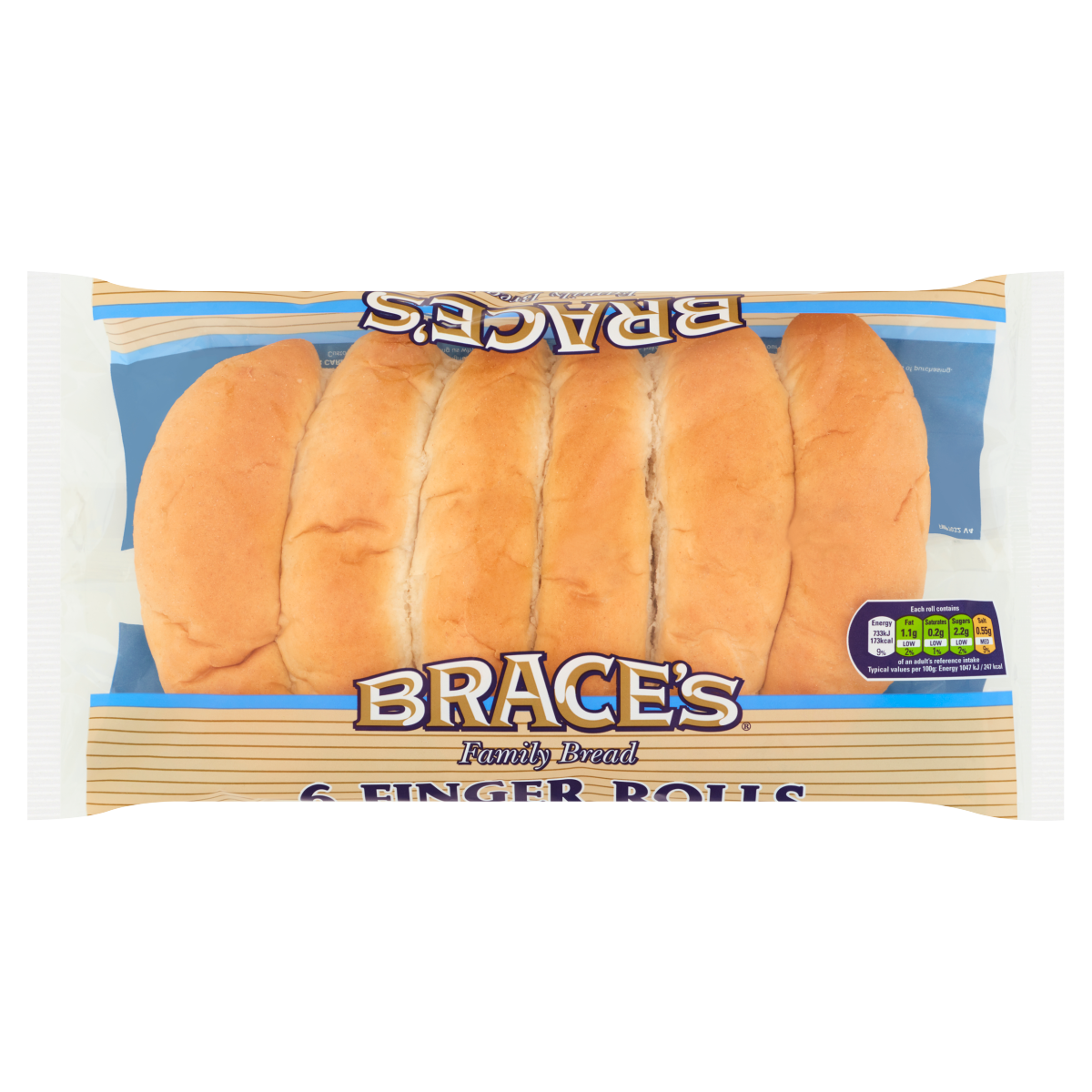 Brace’s Family Bread 6 Finger Rolls