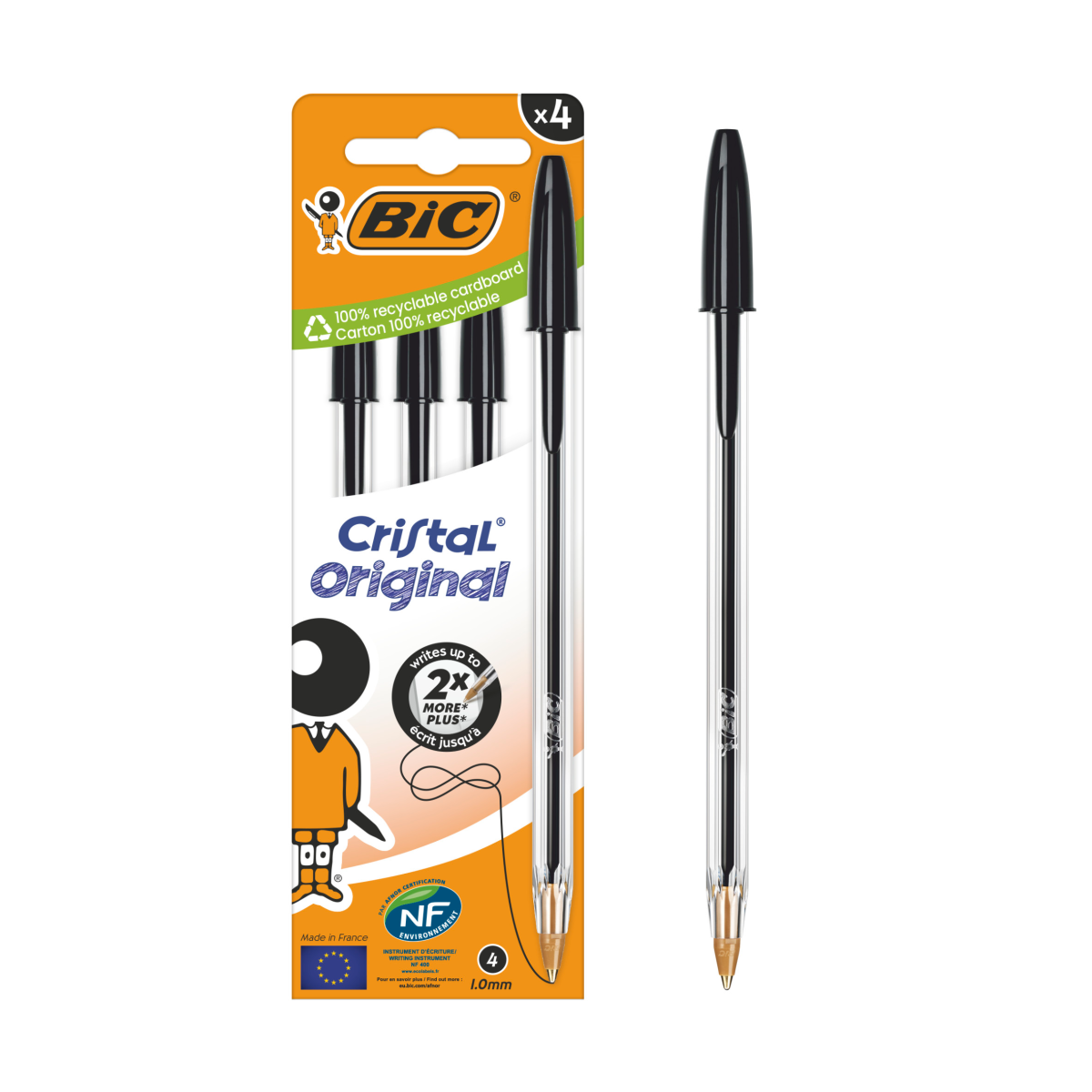 BIC Cristal Original Ball Pens x4