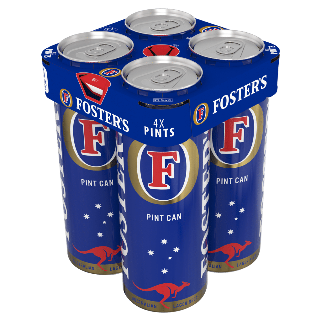 Foster’s Australian Lager Beer Pint Can 4 x 568ml