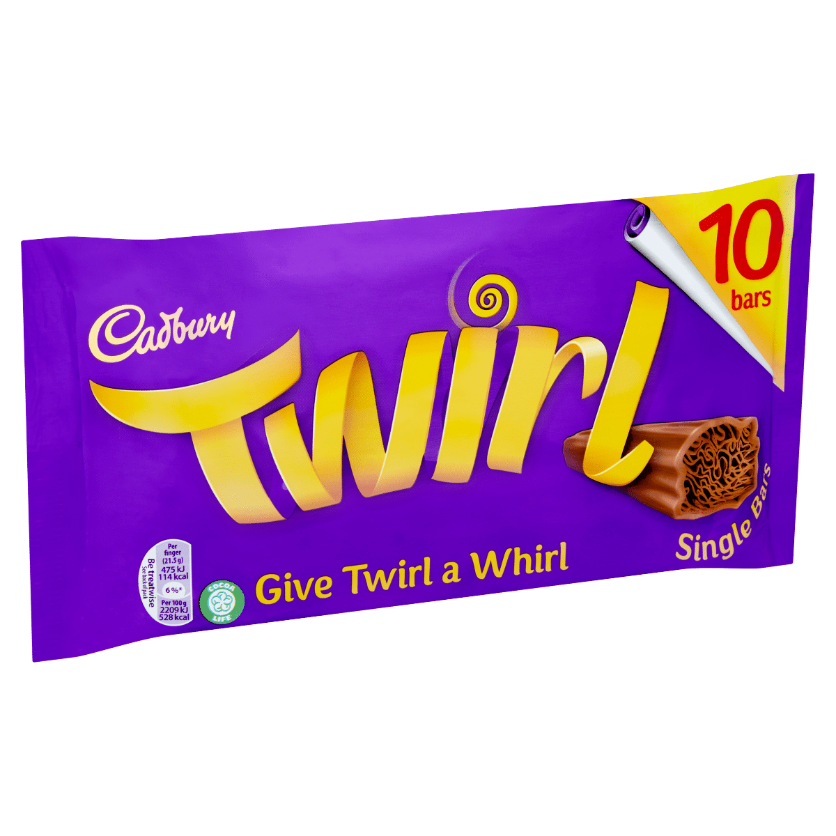 Cadbury Twirl Chocolate Bar 10 Pack 215g