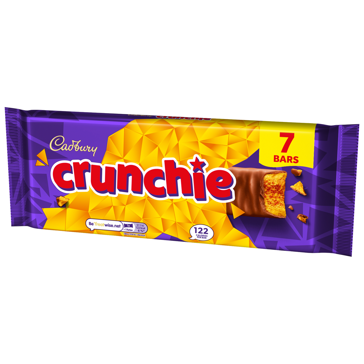 Cadbury Crunchie Chocolate Bar 7 Pack Multipack 182.7g (7 x 26.1g)