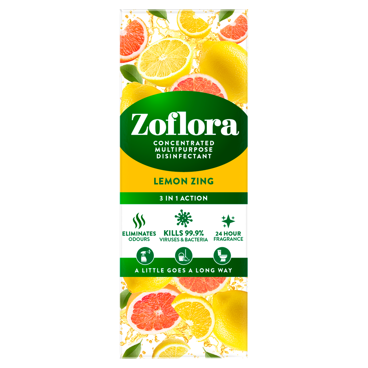 Zoflora Concentrated Multipurpose Disinfectant Lemon Zing 120ml
