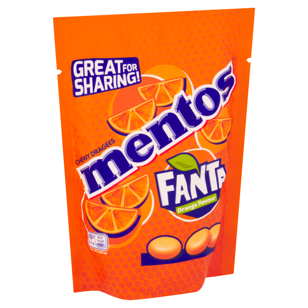 Mentos Fanta Orange Flavour Chewy Dragees 140g