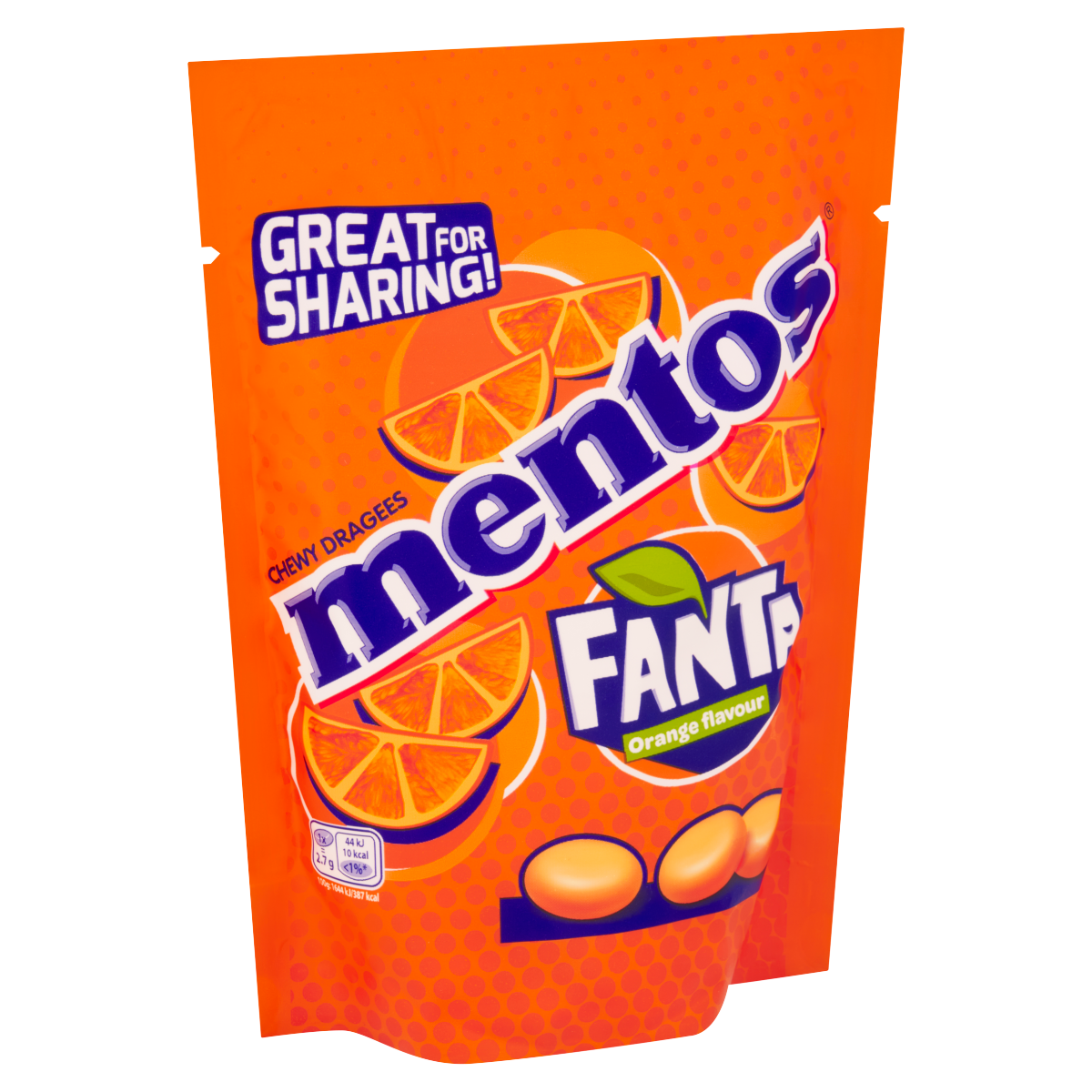 Mentos Fanta Orange Flavour Chewy Dragees 140g