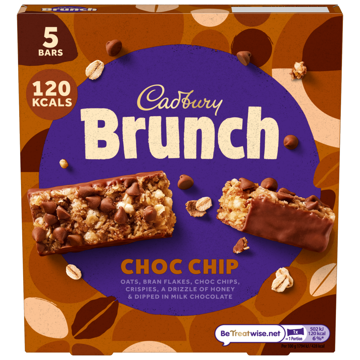 Cadbury Brunch Choc Chip 5 x 28g (140g)