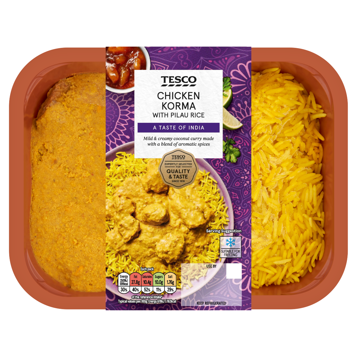 Tesco Chicken Korma with Pilau Rice 400g