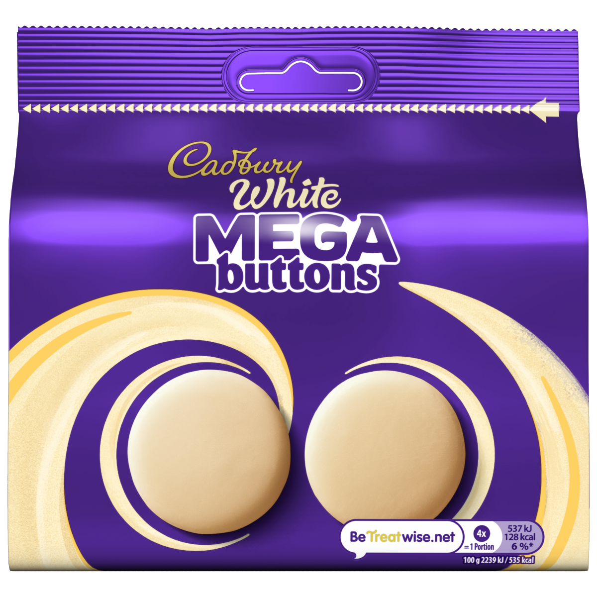 Cadbury White Mega Buttons Chocolate Large Sharing Bag 192 g