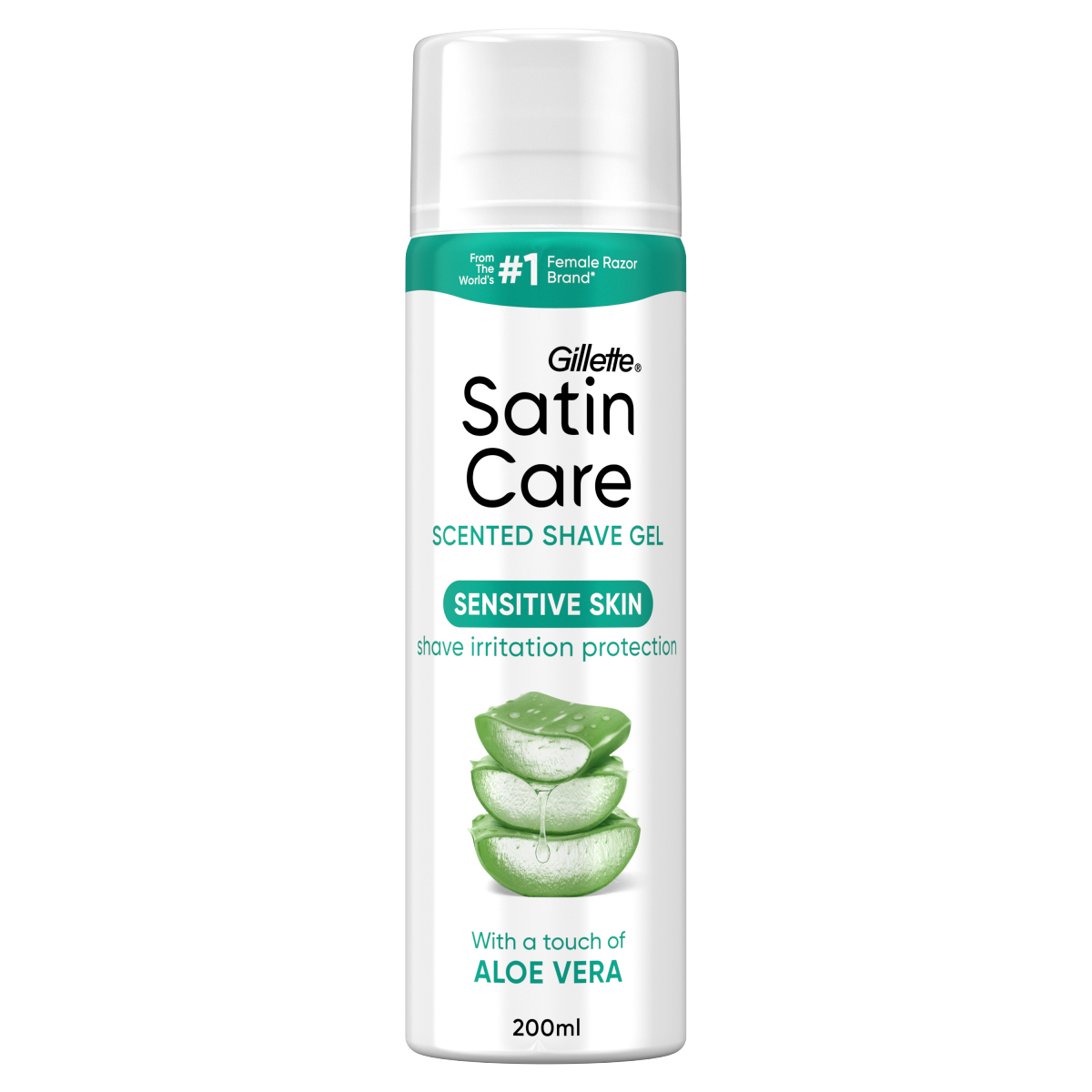 Gillette Satin Care Women’s Shave Gel, Aloe Vera Glide, 200ml