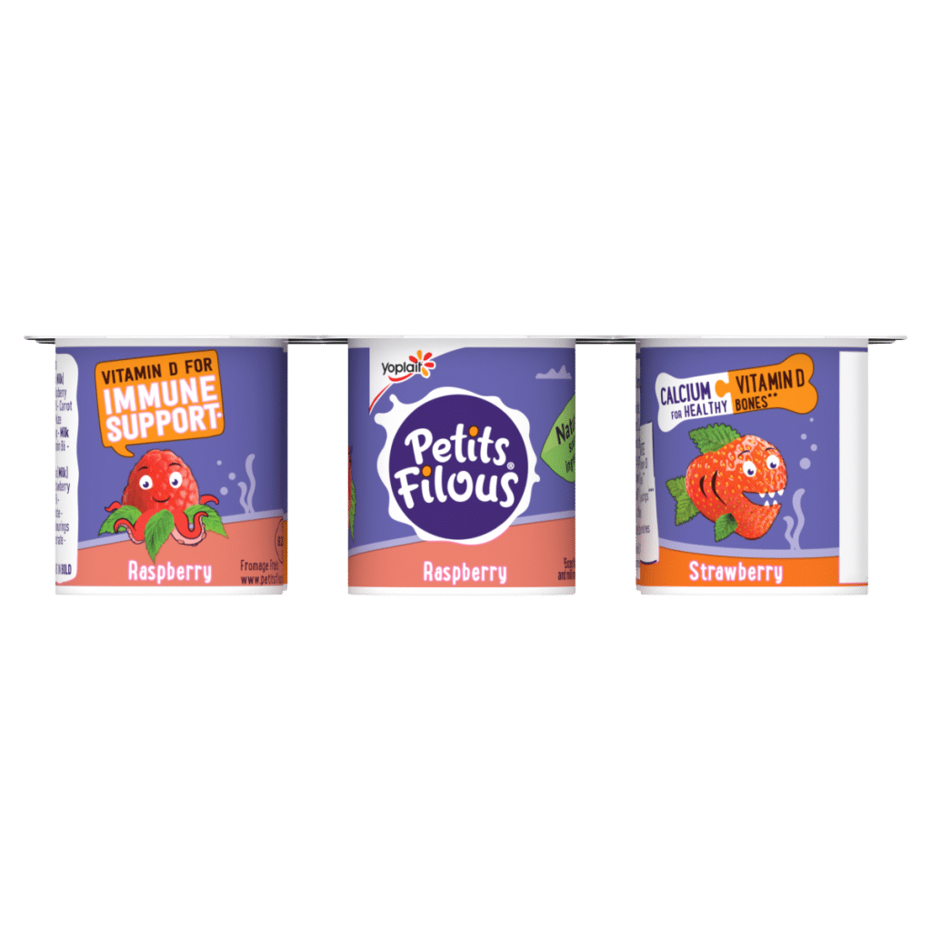 Petits Filous Kids Strawberry & Raspberry Yoghurt Pots 6 x 47g