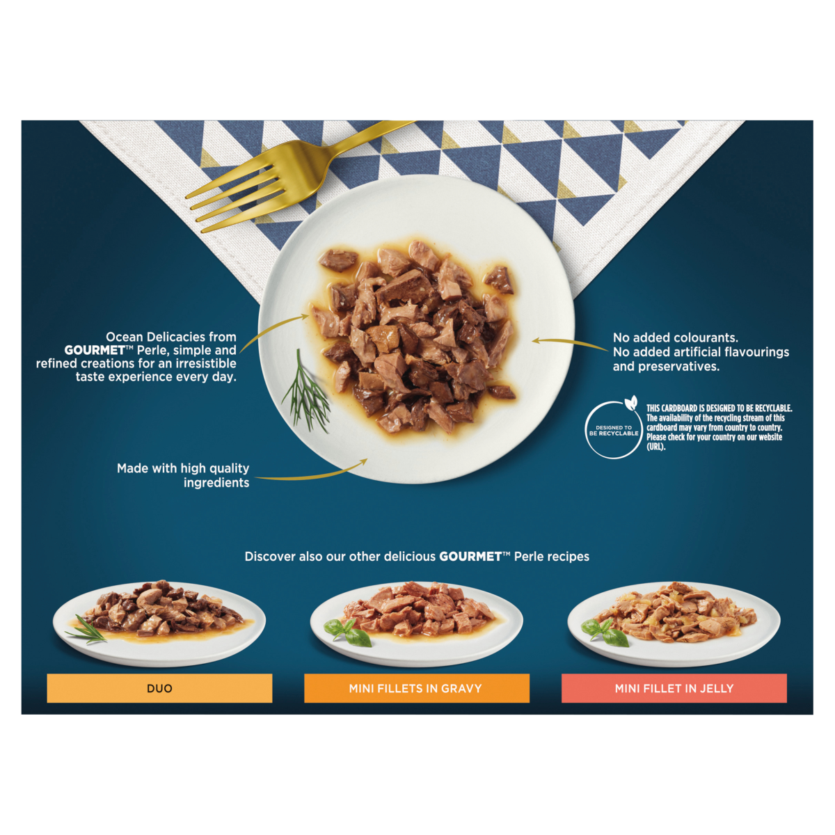 Gourmet Perle Ocean Delicacies Mini Fillets in Gravy 12 x 85g (1020g)