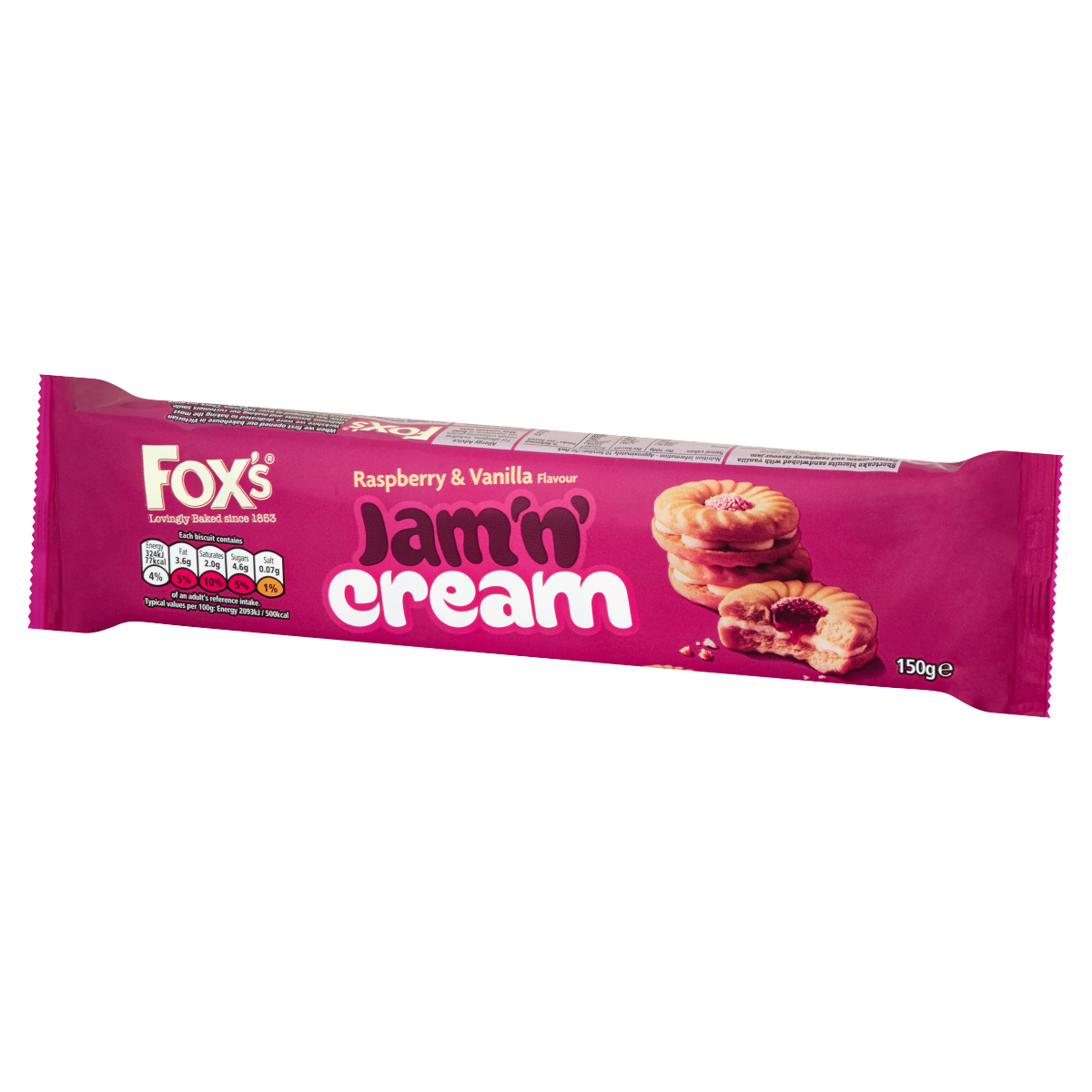Fox’s Favourites Raspberry & Vanilla Jam ‘n’ Cream 150g