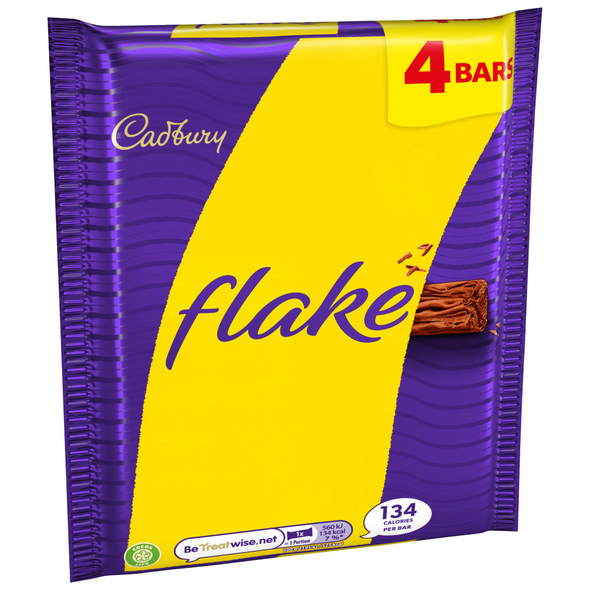 Cadbury Flake Chocolate Bar 4 Pack Multipack 102g (4 x 25.5g)