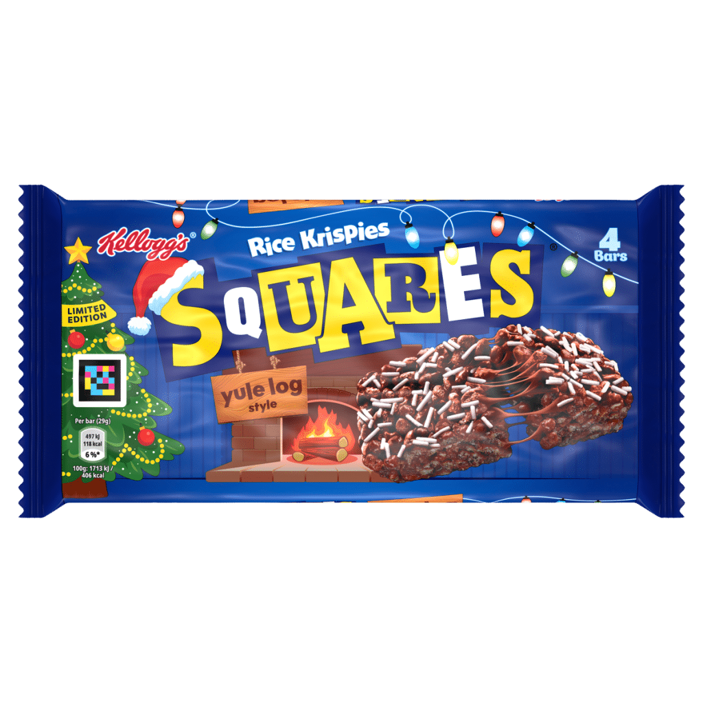 Kellogg’s Rice Krispies Squares Yule Log Style Bars 4 x 29g (116g)