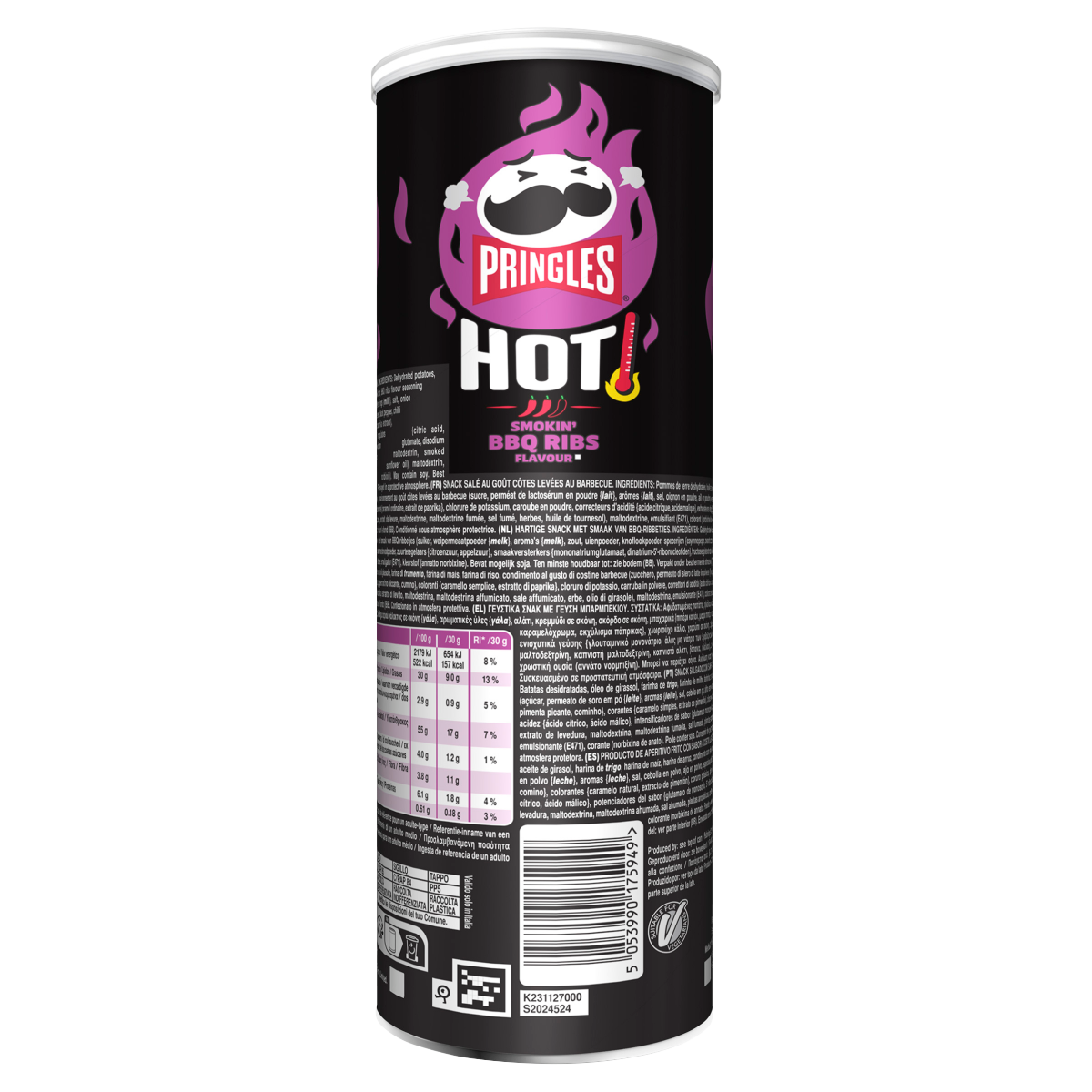 Pringles Hot Smokin BBQ Ribs Flavour 160g