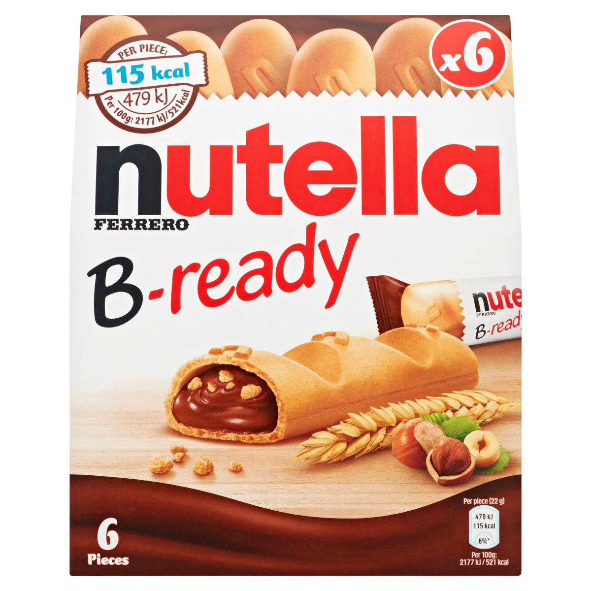 Nutella B-Ready 6 Ferrero 132g