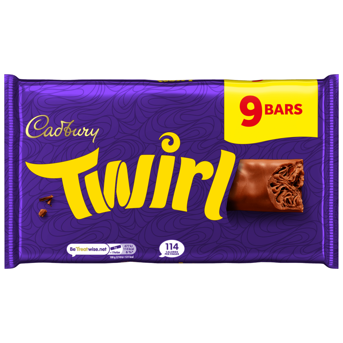 Cadbury Twirl Milk Chocolate 9 Pack Multipack 193.5 g