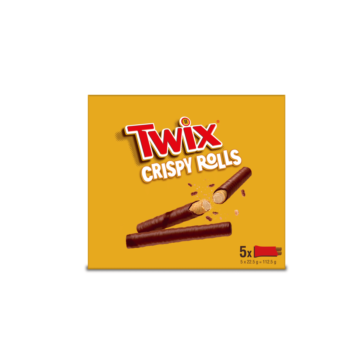 Twix Milk Chocolate Crispy Rolls Snack Bar Multipack 5 x 22.5g Bars