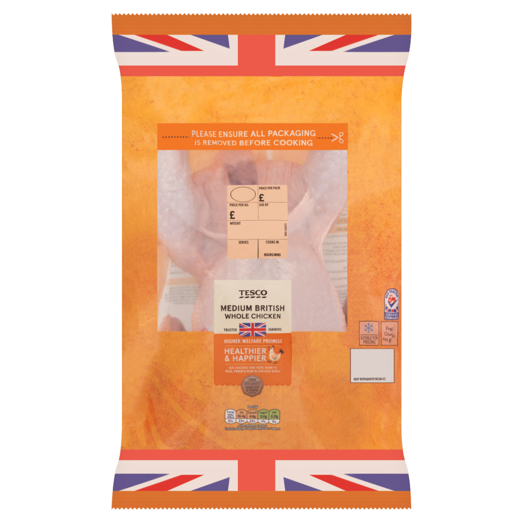 Tesco Medium British Whole Chicken 1.622kg