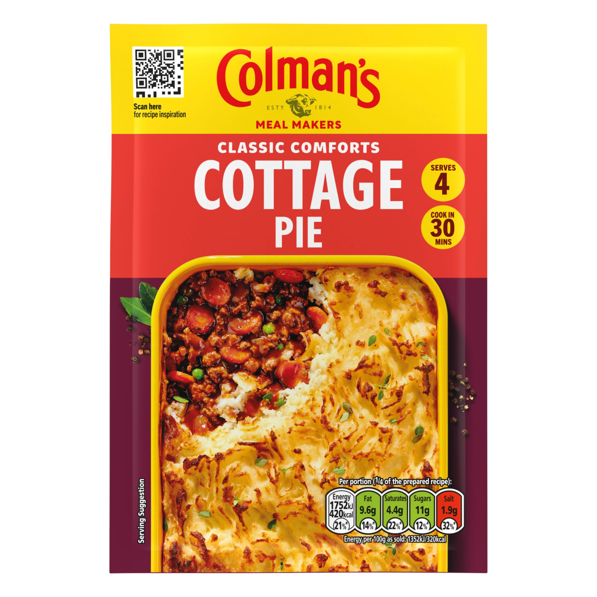 Colman’s Classic Comforts Meal Maker Cottage Pie 45 g