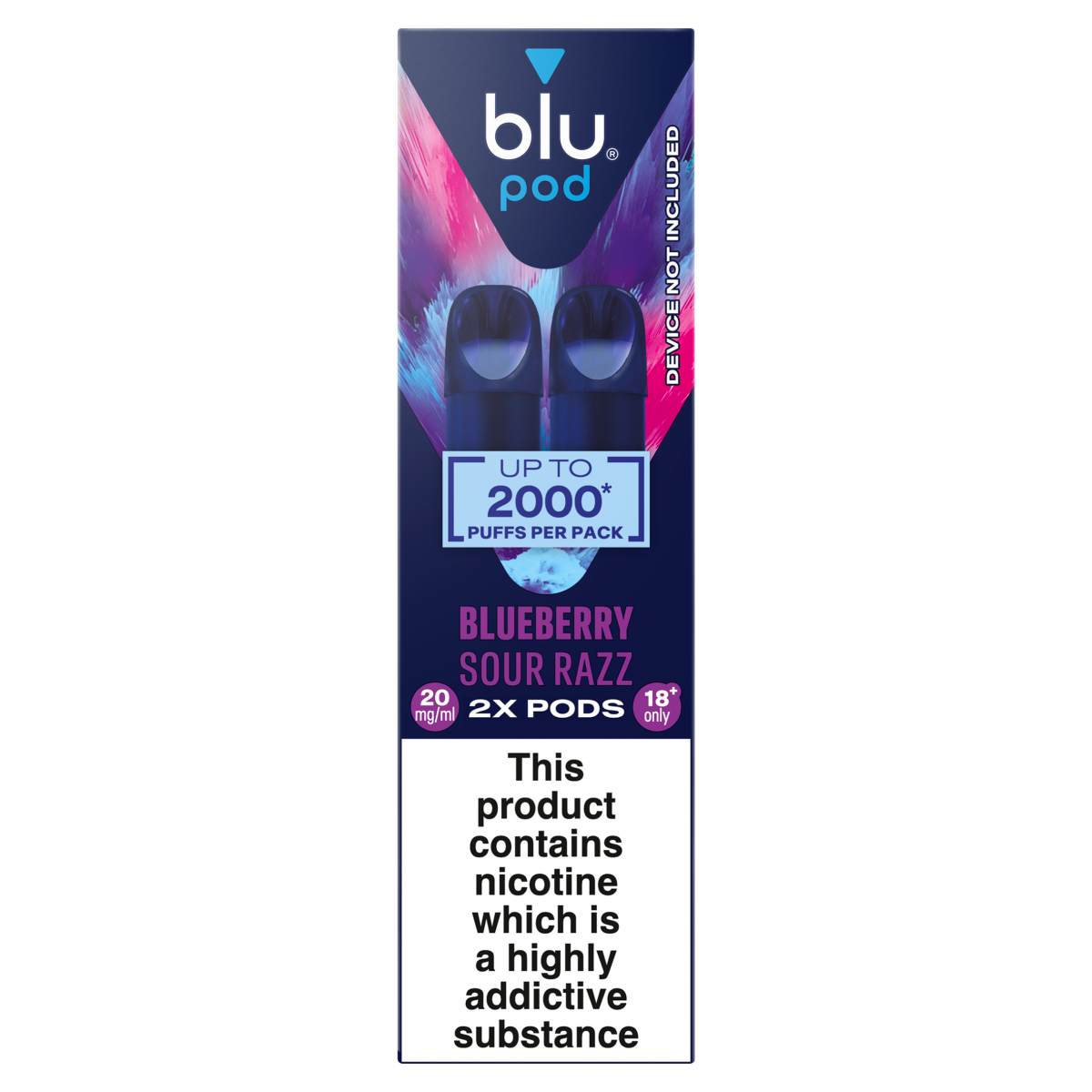 blu pod Blueberry Sour Razz 20mg/ml 2 x 2ml