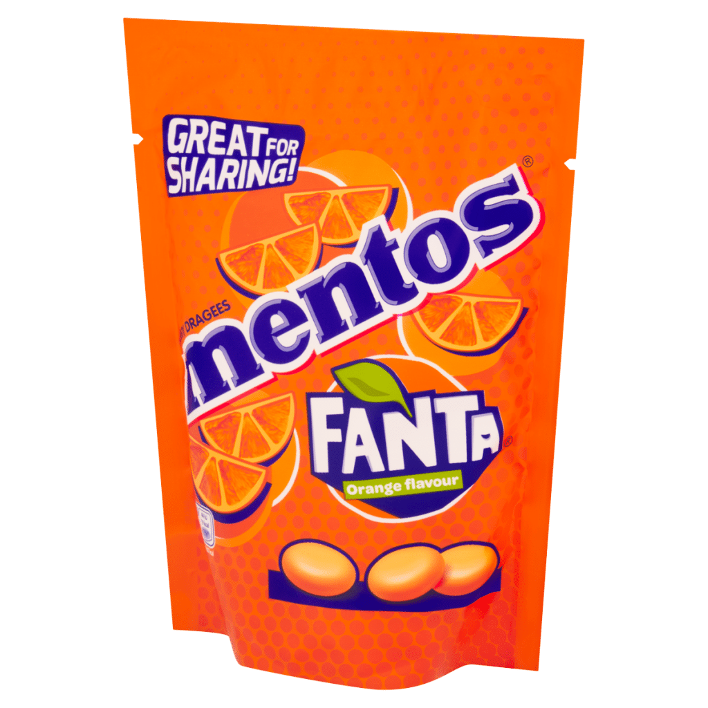 Mentos Fanta Orange Flavour Chewy Dragees 140g