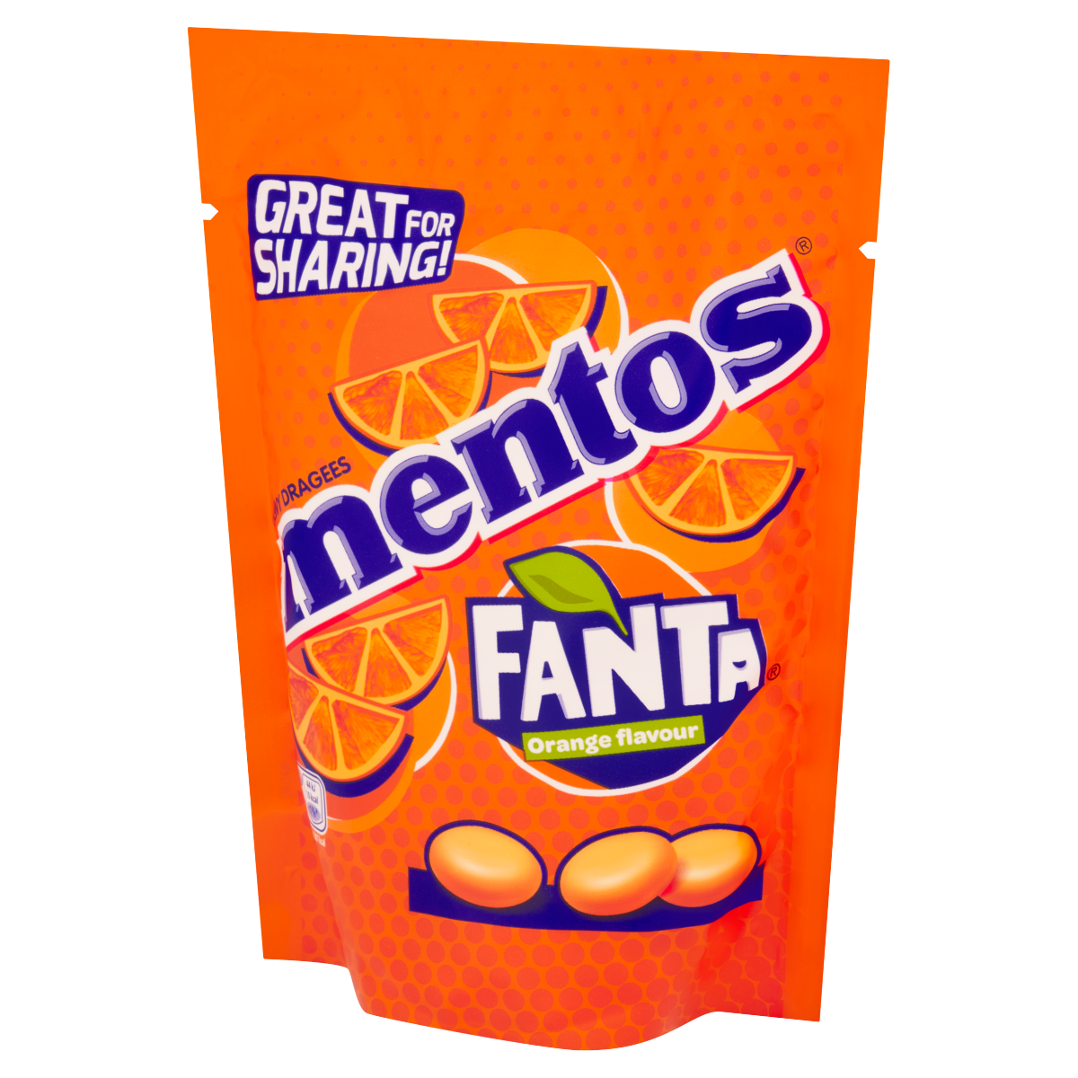 Mentos Fanta Orange Flavour Chewy Dragees 140g
