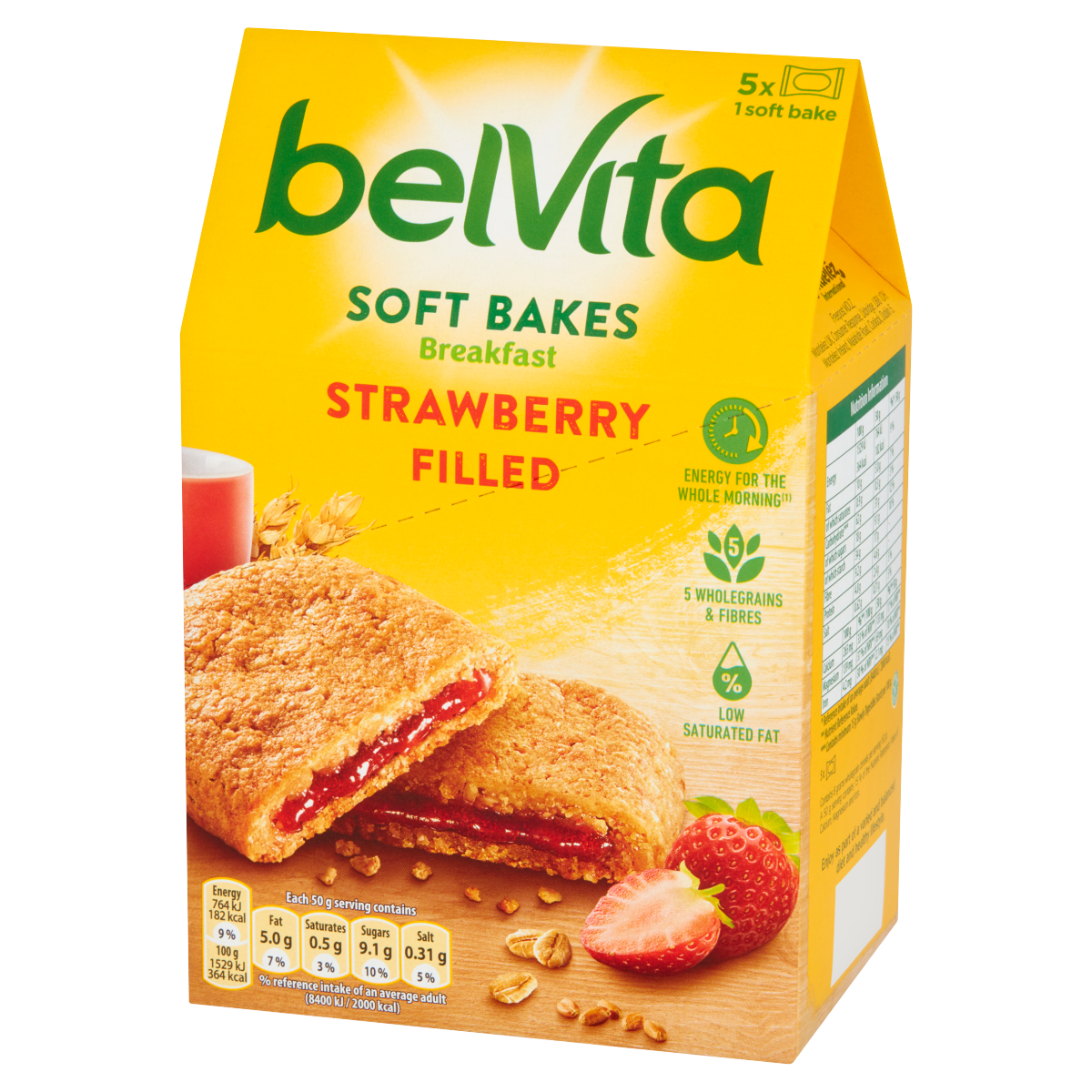 Belvita Breakfast Biscuits Soft Bakes Filled Strawberry 250g