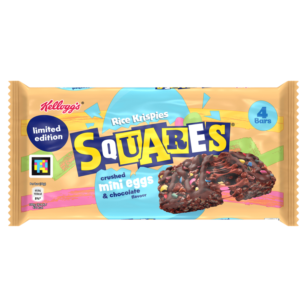 Kellogg’s Limited Edition Rice Krispies Squares Crushed & Chocolate Flavour Bars 4 x 36g (144g)