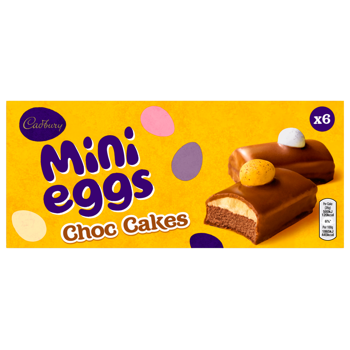 Cadbury 6 Mini Eggs Choc Cakes