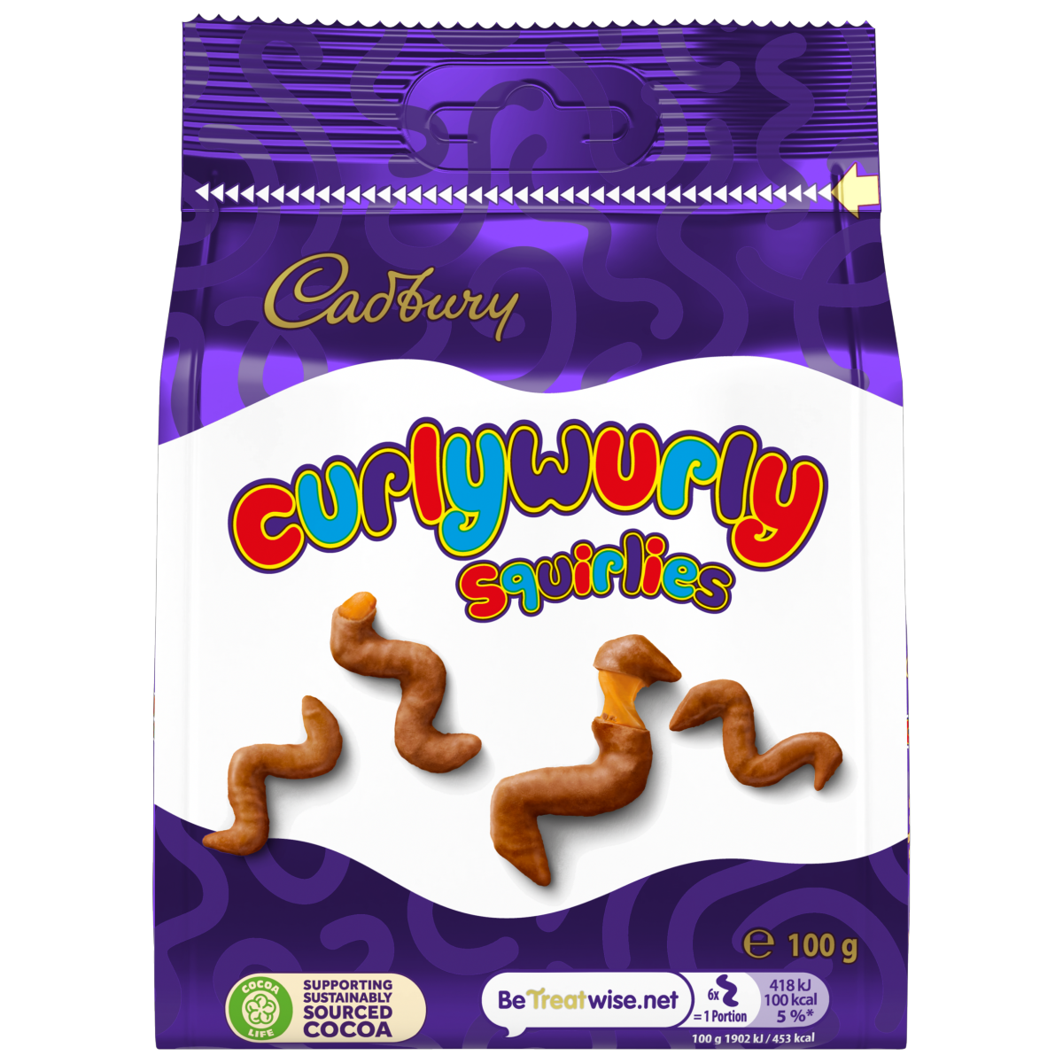 Cadbury Curly Wurly Squirlies Chocolate Bag 100g