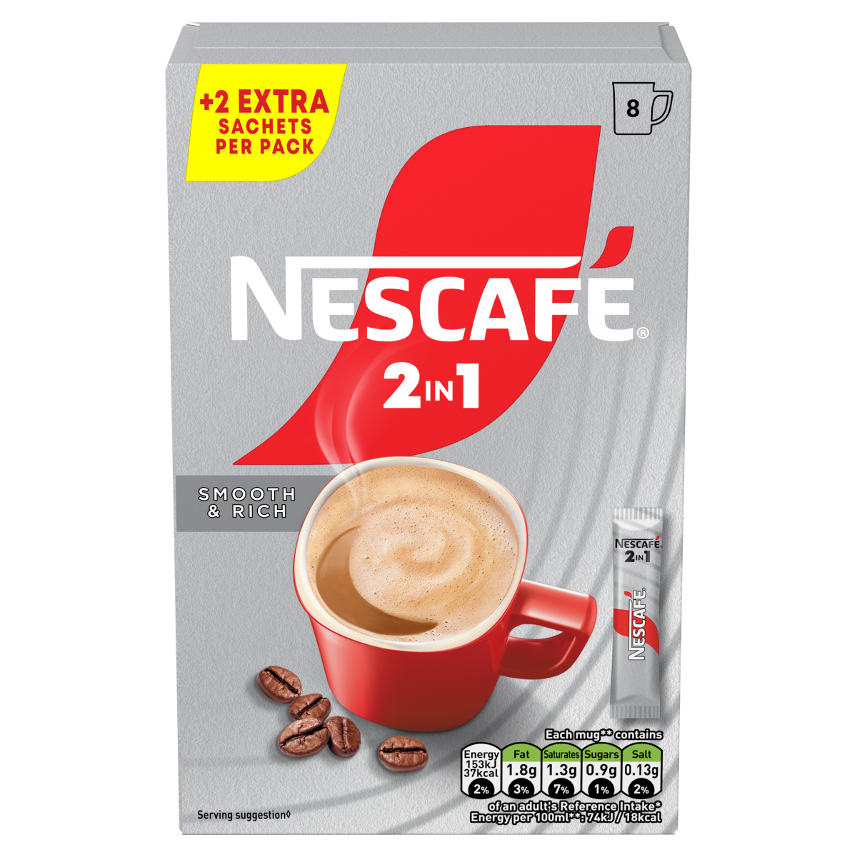 Nescafé 2 in 1 8 x 9g (72g)