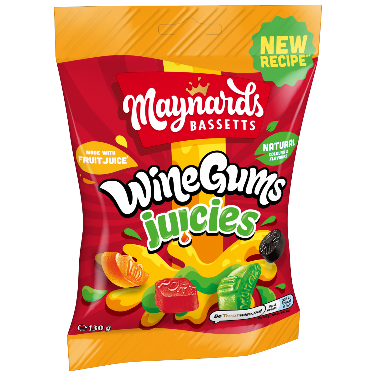 Maynards Bassetts Wine Gums Juicies Sweets Sharing Bag 130g