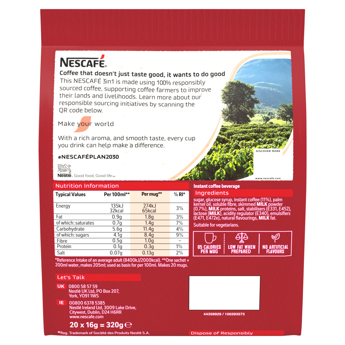 Nescafe 3 in 1 Original 20 x 16g (320g)